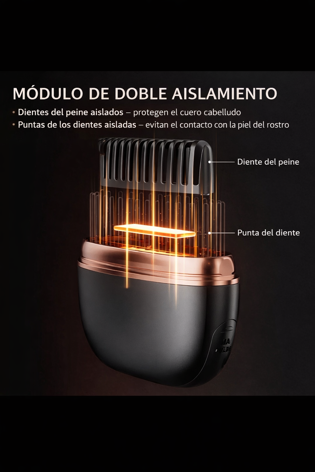 Cepillo Alisador Portátil Inalámbrico USB
