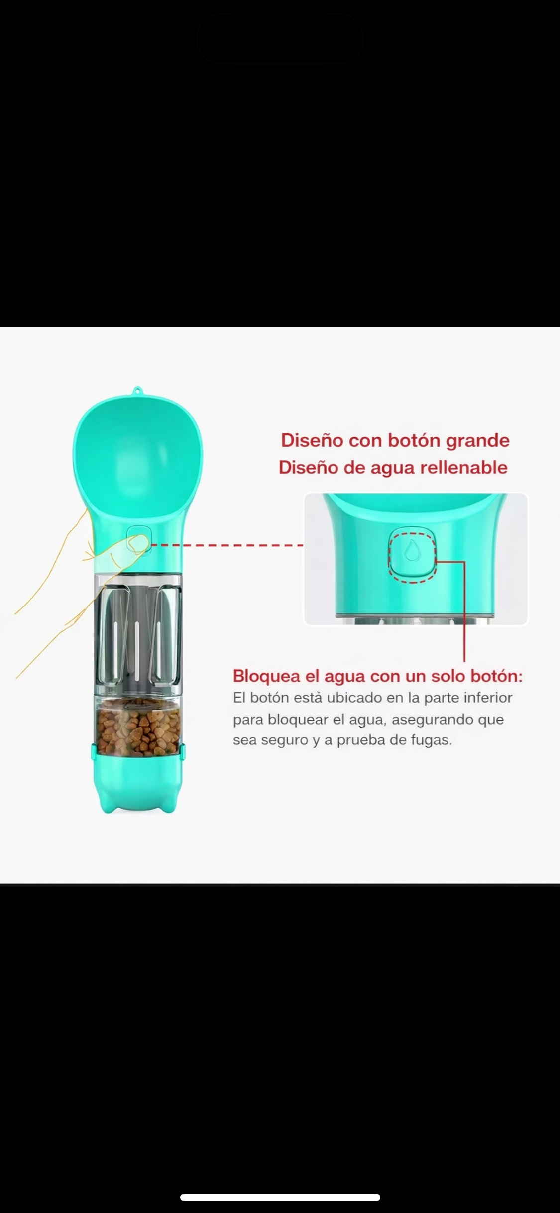 Botella Portátil (4 en 1) para Mascotas – Perfecta para Salidas